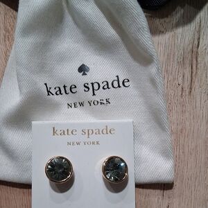Kate Spade Gold and Black Crystal Earrings